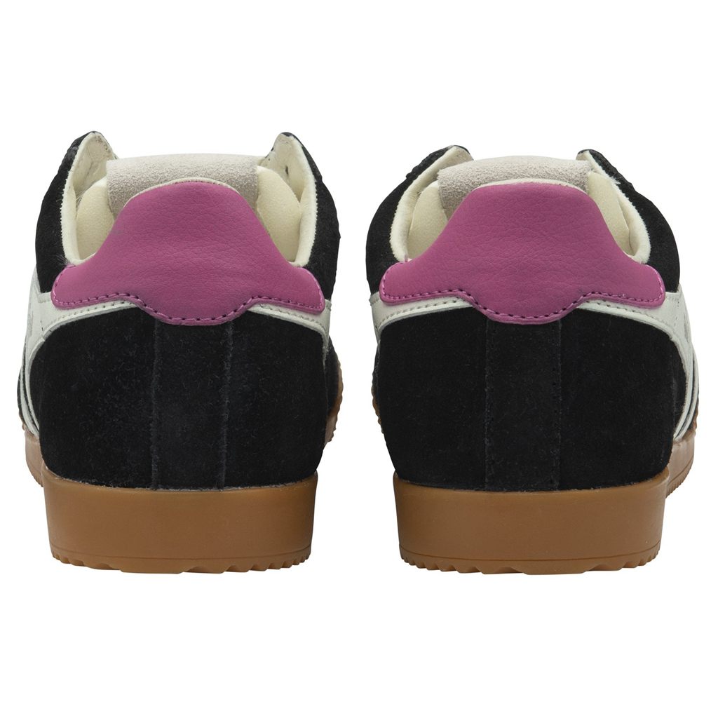 Gola Classics Elan Sneakers Zwart Wit Fuchsie Nederland | 013-WBVELR