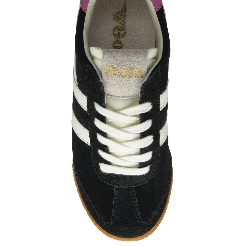 Gola Classics Elan Sneakers Zwart Wit Fuchsie Nederland | 013-WBVELR