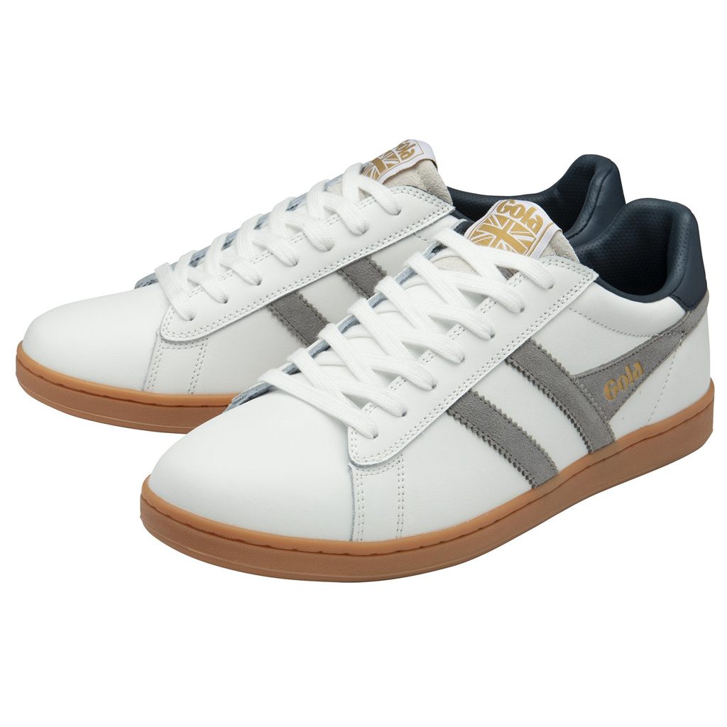 Gola Classics Equipe II Leather Sneakers Wit Donkerblauw Nederland | 873-DBLGHU