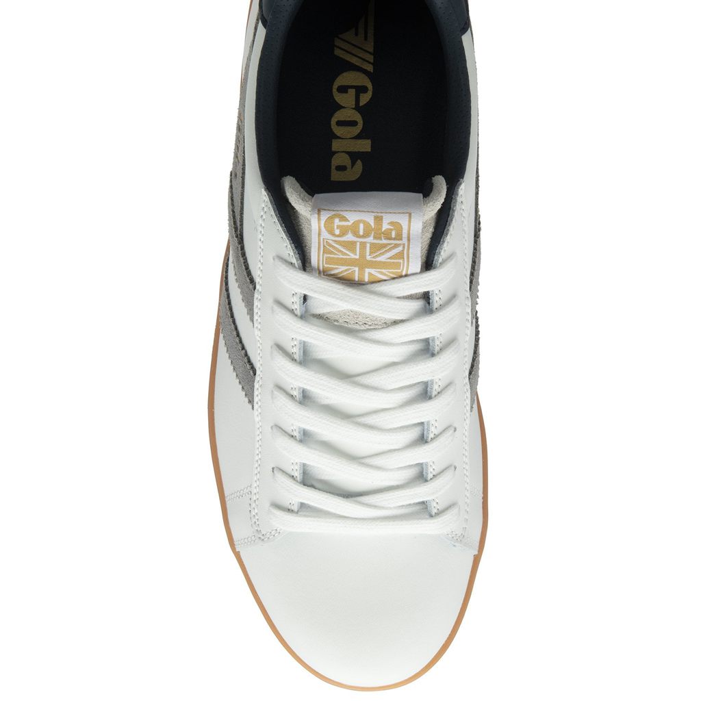 Gola Classics Equipe II Leather Sneakers Wit Donkerblauw Nederland | 873-DBLGHU