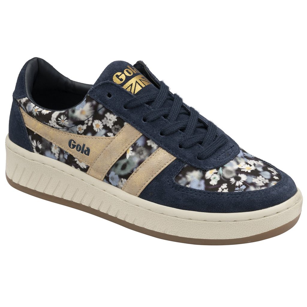 Gola Classics Grandslam LBTY BR Sneakers Donkerblauw Goud Nederland | 654-REXOVD