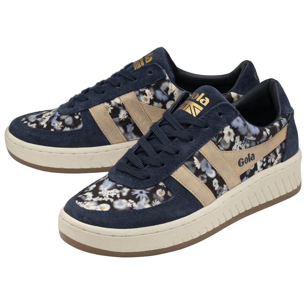 Gola Classics Grandslam LBTY BR Sneakers Donkerblauw Goud Nederland | 654-REXOVD