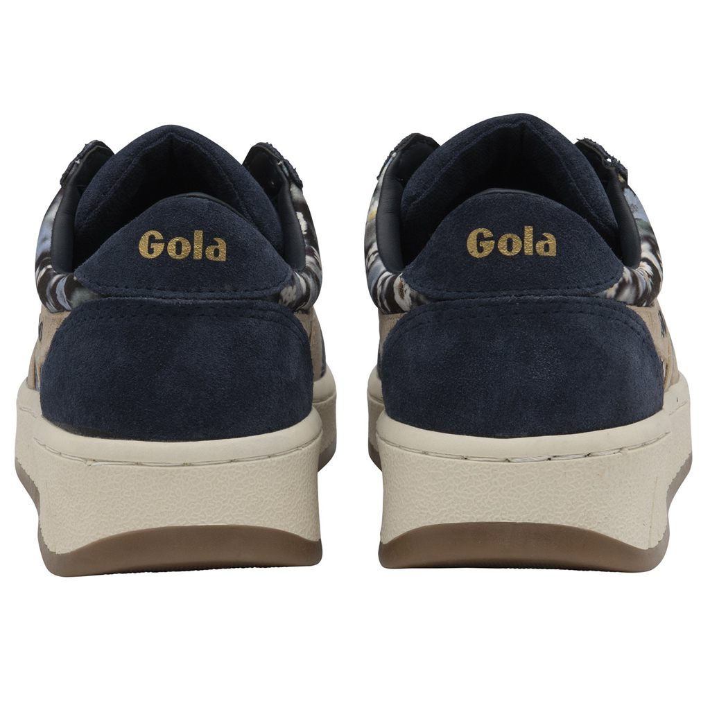 Gola Classics Grandslam LBTY BR Sneakers Donkerblauw Goud Nederland | 654-REXOVD