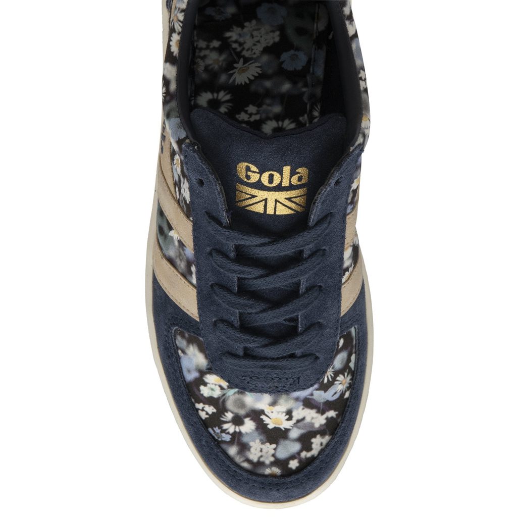 Gola Classics Grandslam LBTY BR Sneakers Donkerblauw Goud Nederland | 654-REXOVD