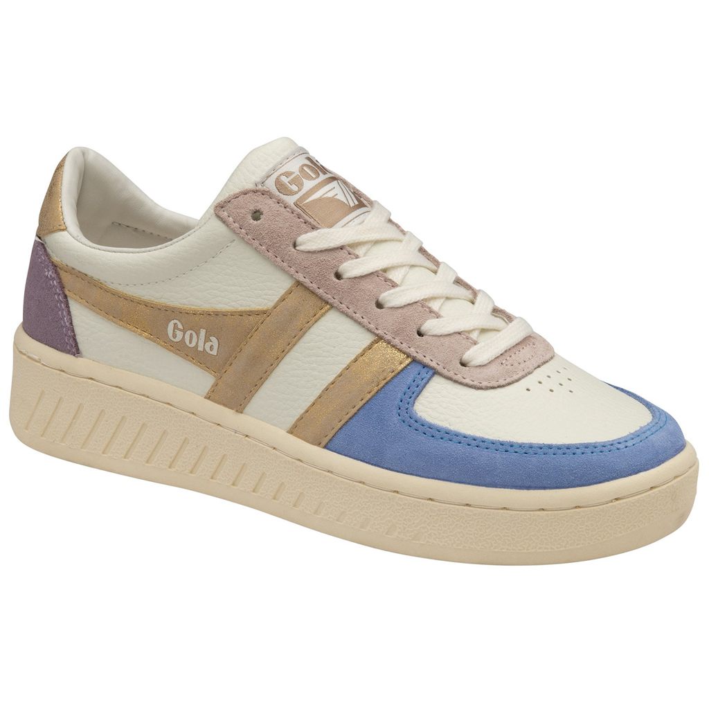 Gola Classics Grandslam Quadrant Sneakers Wit Blauw Goud Nederland | 206-EGHFCM