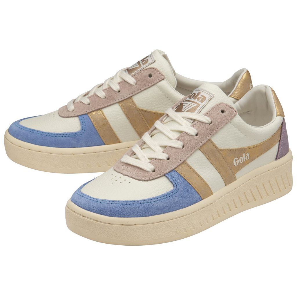 Gola Classics Grandslam Quadrant Sneakers Wit Blauw Goud Nederland | 206-EGHFCM