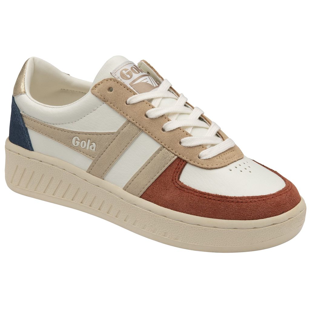 Gola Classics Grandslam Quadrant Sneakers Wit Oranje Goud Nederland | 502-CTHWDN