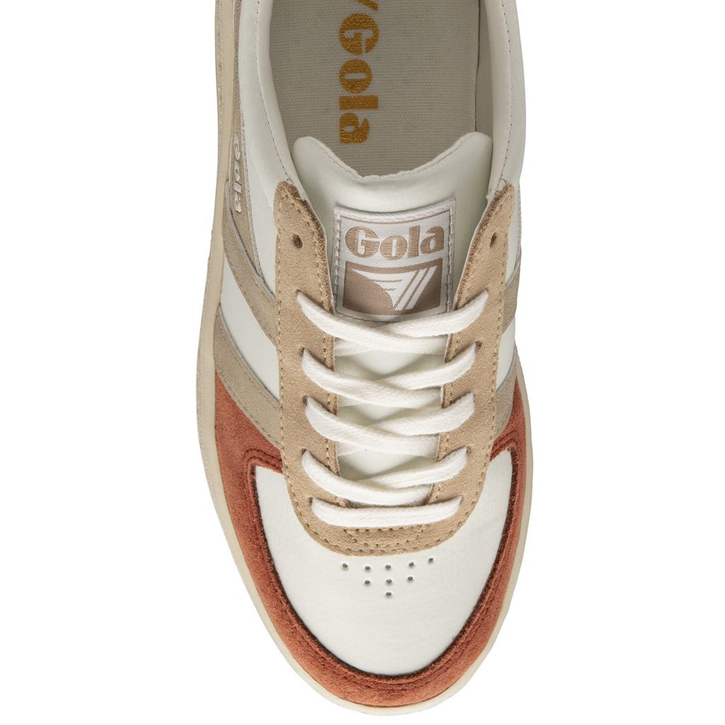 Gola Classics Grandslam Quadrant Sneakers Wit Oranje Goud Nederland | 502-CTHWDN