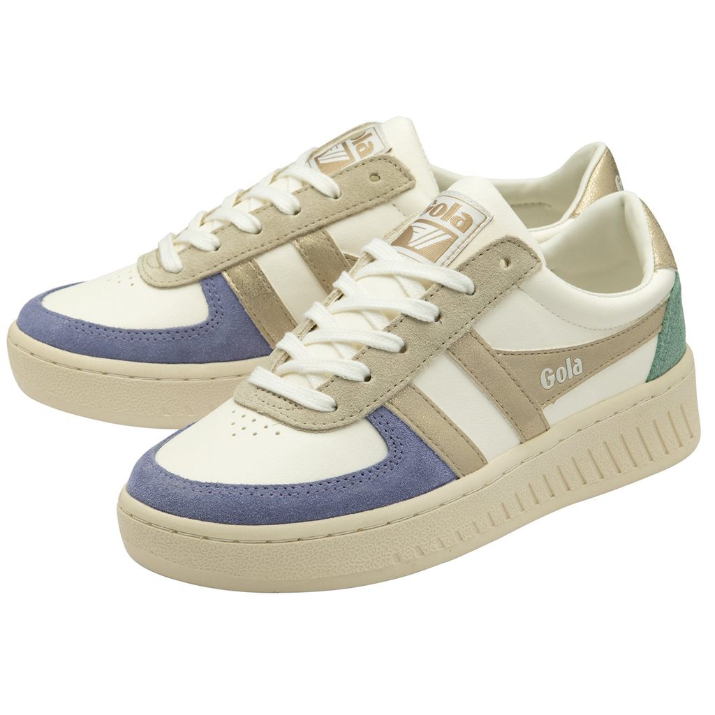 Gola Classics Grandslam Quadrant Sneakers Wit Lavendel Goud Groen Nederland | 621-AWYSZN