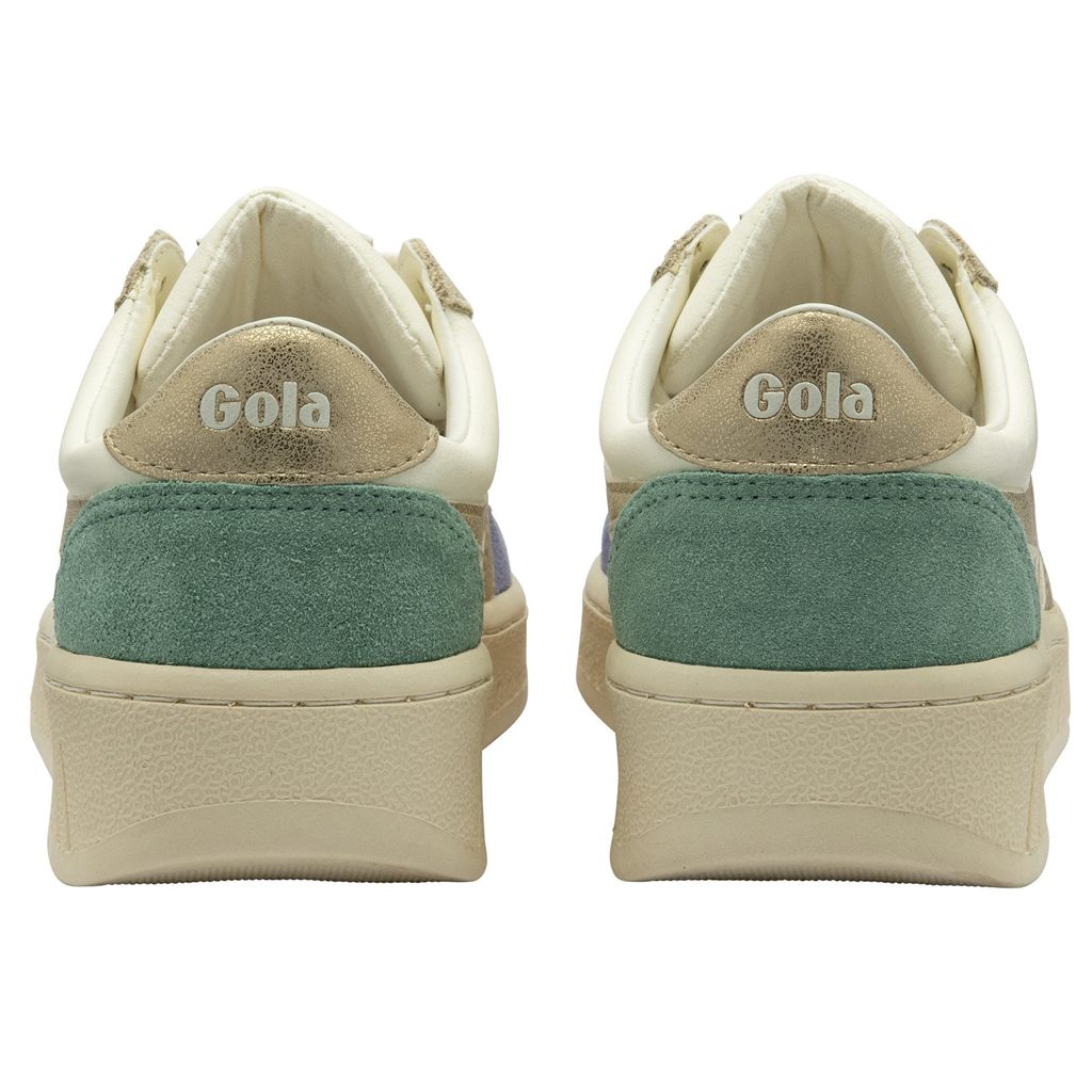 Gola Classics Grandslam Quadrant Sneakers Wit Lavendel Goud Groen Nederland | 621-AWYSZN