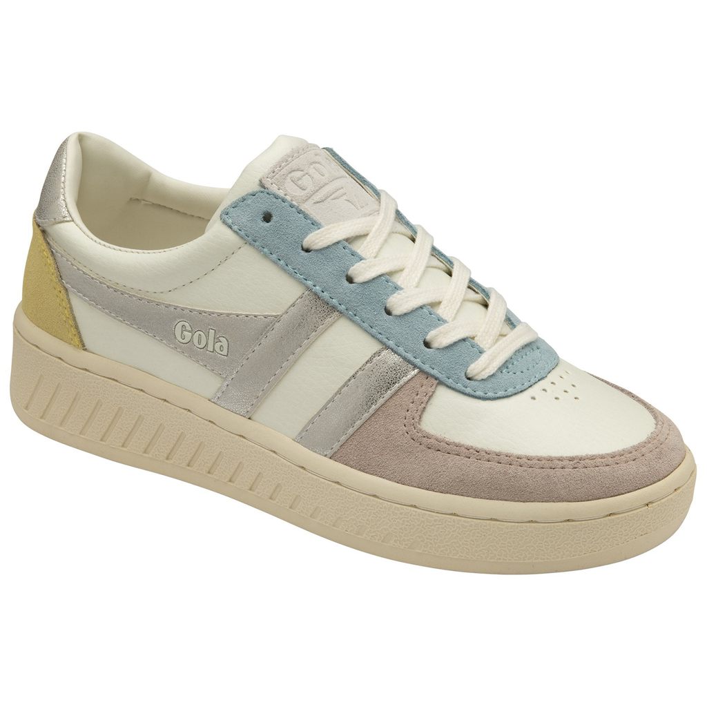 Gola Classics Grandslam Quadrant Sneakers Wit Zilver Citroen Nederland | 367-FUJSZD