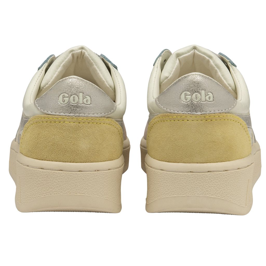 Gola Classics Grandslam Quadrant Sneakers Wit Zilver Citroen Nederland | 367-FUJSZD