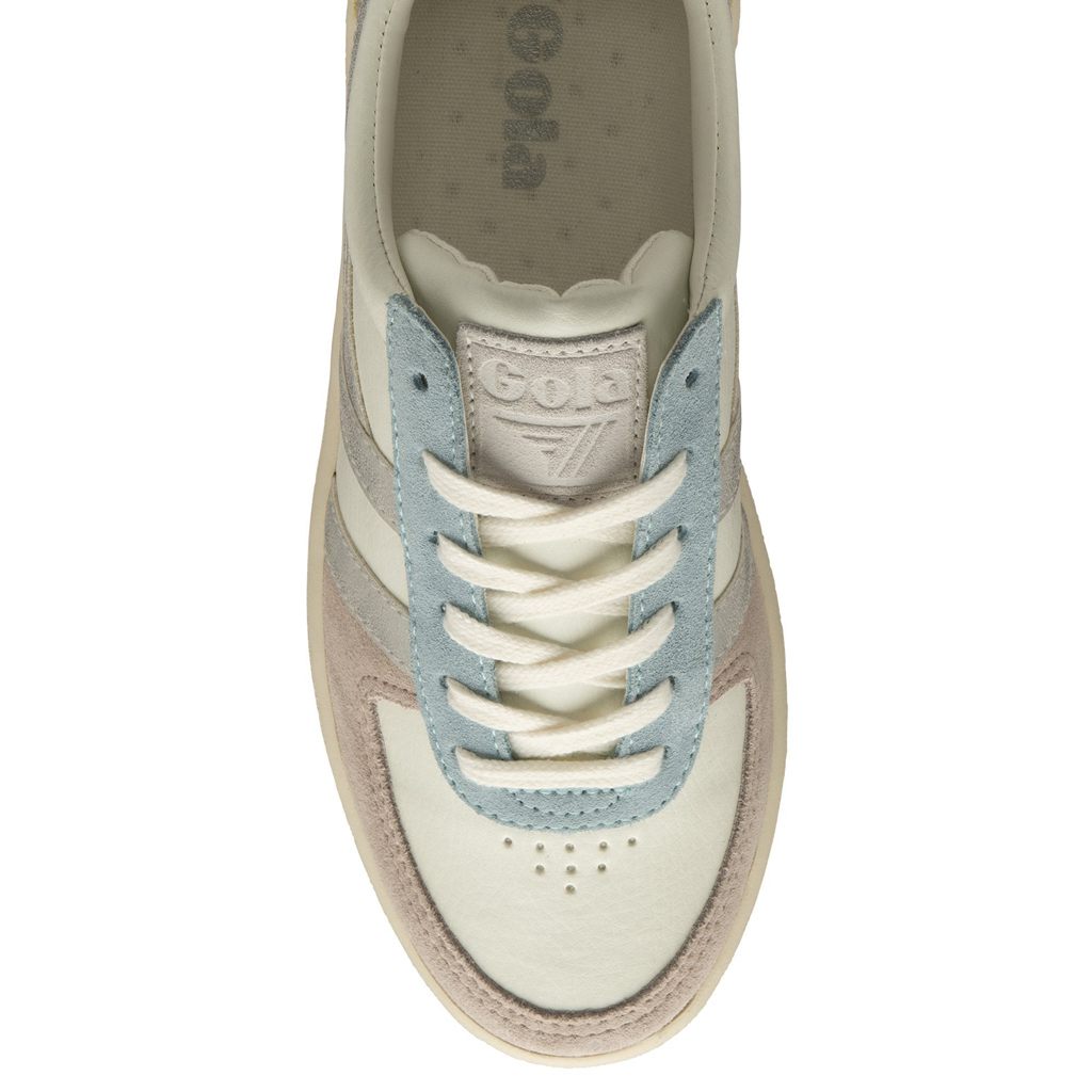 Gola Classics Grandslam Quadrant Sneakers Wit Zilver Citroen Nederland | 367-FUJSZD