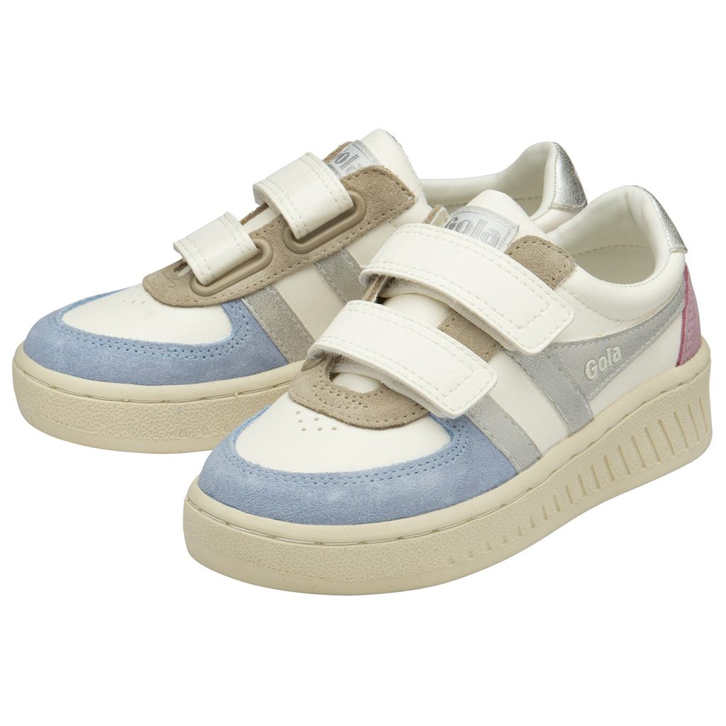 Gola Classics Grandslam Quadrant Strap Sneakers Wit Zilver Nederland | 475-IYDCBT