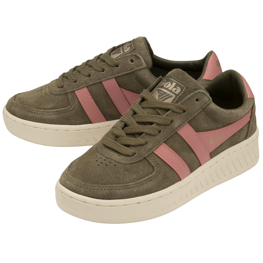 Gola Classics Grandslam Suede Sneakers Khaki Koraal Roze Nederland | 965-GFNOLD