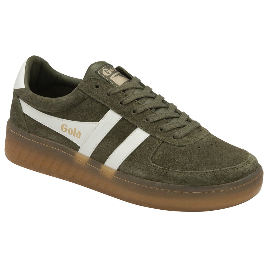 Gola Classics Grandslam Suede Sneakers Khaki Wit Nederland | 857-UEQJHS