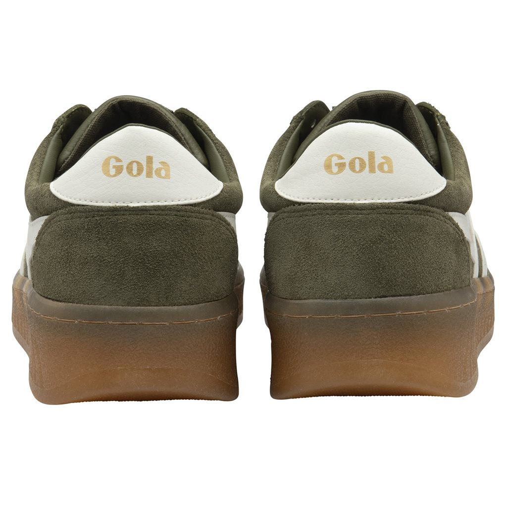 Gola Classics Grandslam Suede Sneakers Khaki Wit Nederland | 857-UEQJHS
