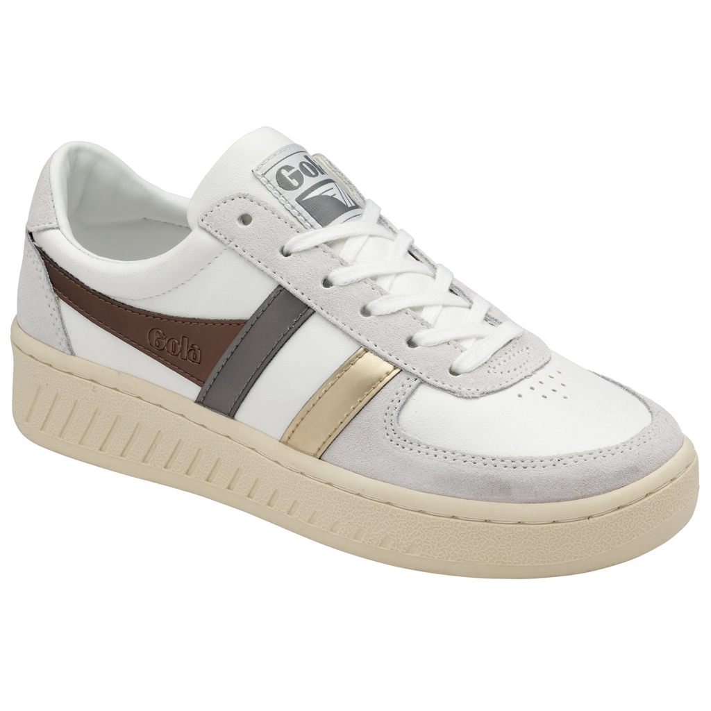 Gola Classics Grandslam Trident Metallic Sneakers Wit Goud Nederland | 458-JWBQCH