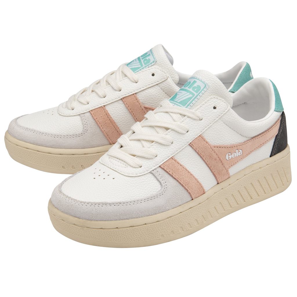Gola Classics Grandslam Trident Sneakers Wit Roze Nederland | 276-PLCTNE