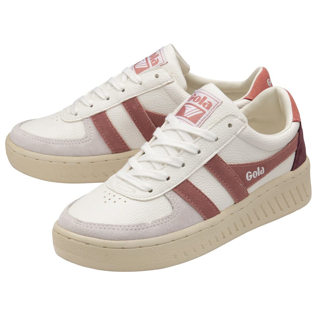 Gola Classics Grandslam Trident Sneakers Wit Roze Koraal Roze Nederland | 682-IJVHOM