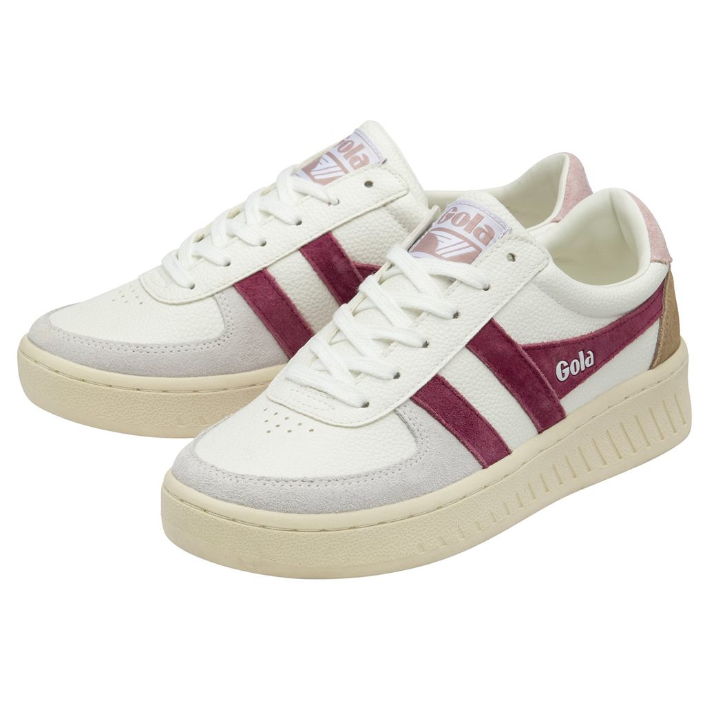 Gola Classics Grandslam Trident Sneakers Wit Roze Nederland | 241-IESTFL