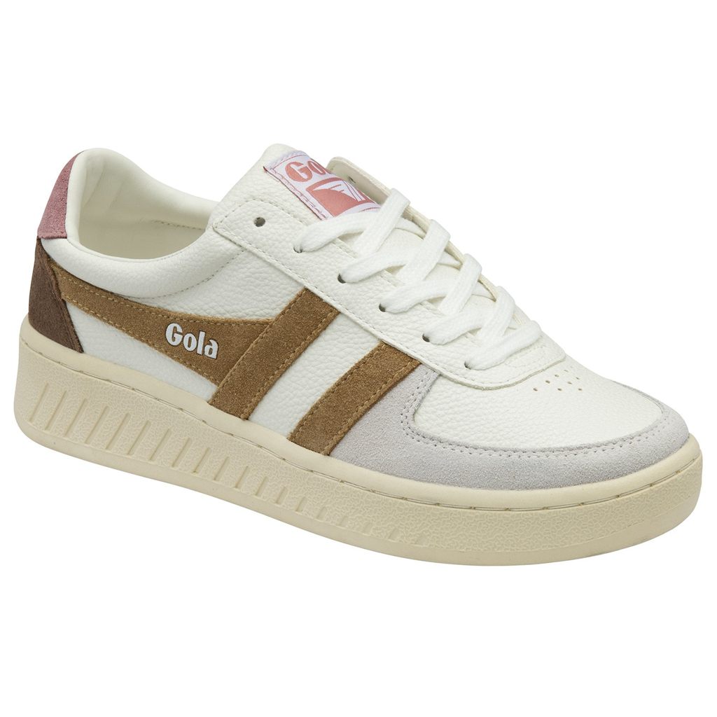 Gola Classics Grandslam Trident Sneakers Wit Bruin Roze Nederland | 915-AYETSI