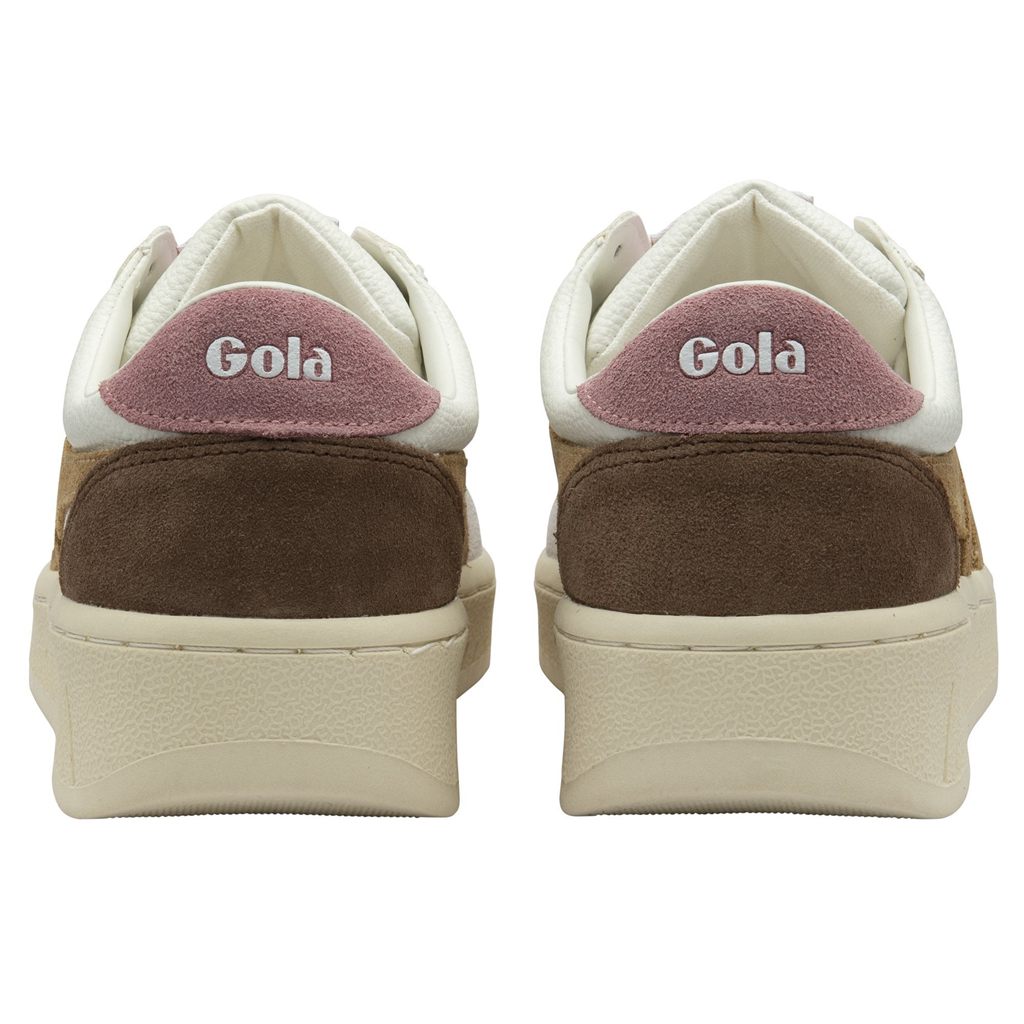 Gola Classics Grandslam Trident Sneakers Wit Bruin Roze Nederland | 915-AYETSI
