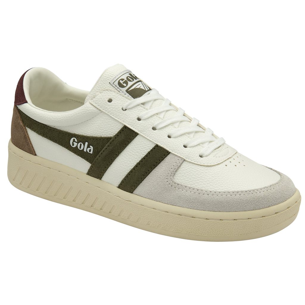 Gola Classics Grandslam Trident Sneakers Wit Khaki Bordeaux Nederland | 031-GCFTRM
