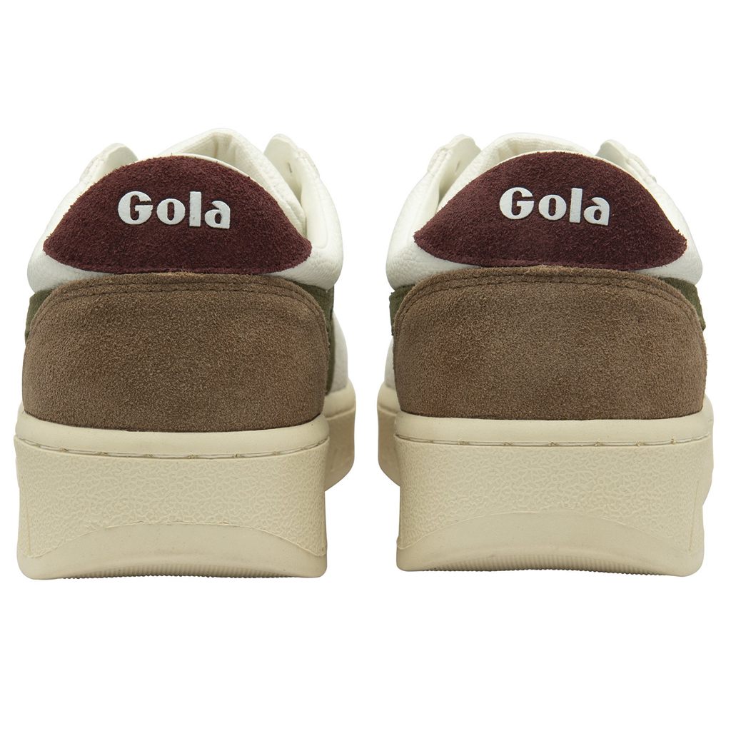 Gola Classics Grandslam Trident Sneakers Wit Khaki Bordeaux Nederland | 031-GCFTRM