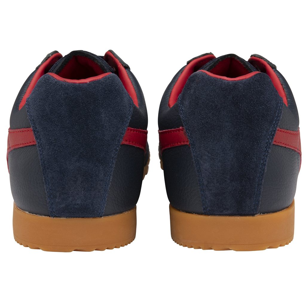 Gola Classics Harrier Leather Sneakers Donkerblauw Dieprood Dieprood Nederland | 895-VOXLNH