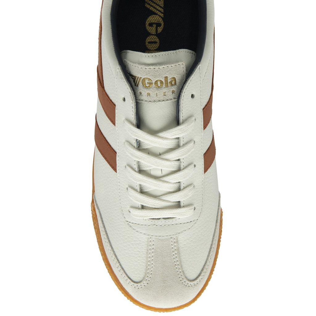 Gola Classics Harrier Leather Sneakers Wit Oranje Donkerblauw Nederland | 425-HPBFEC