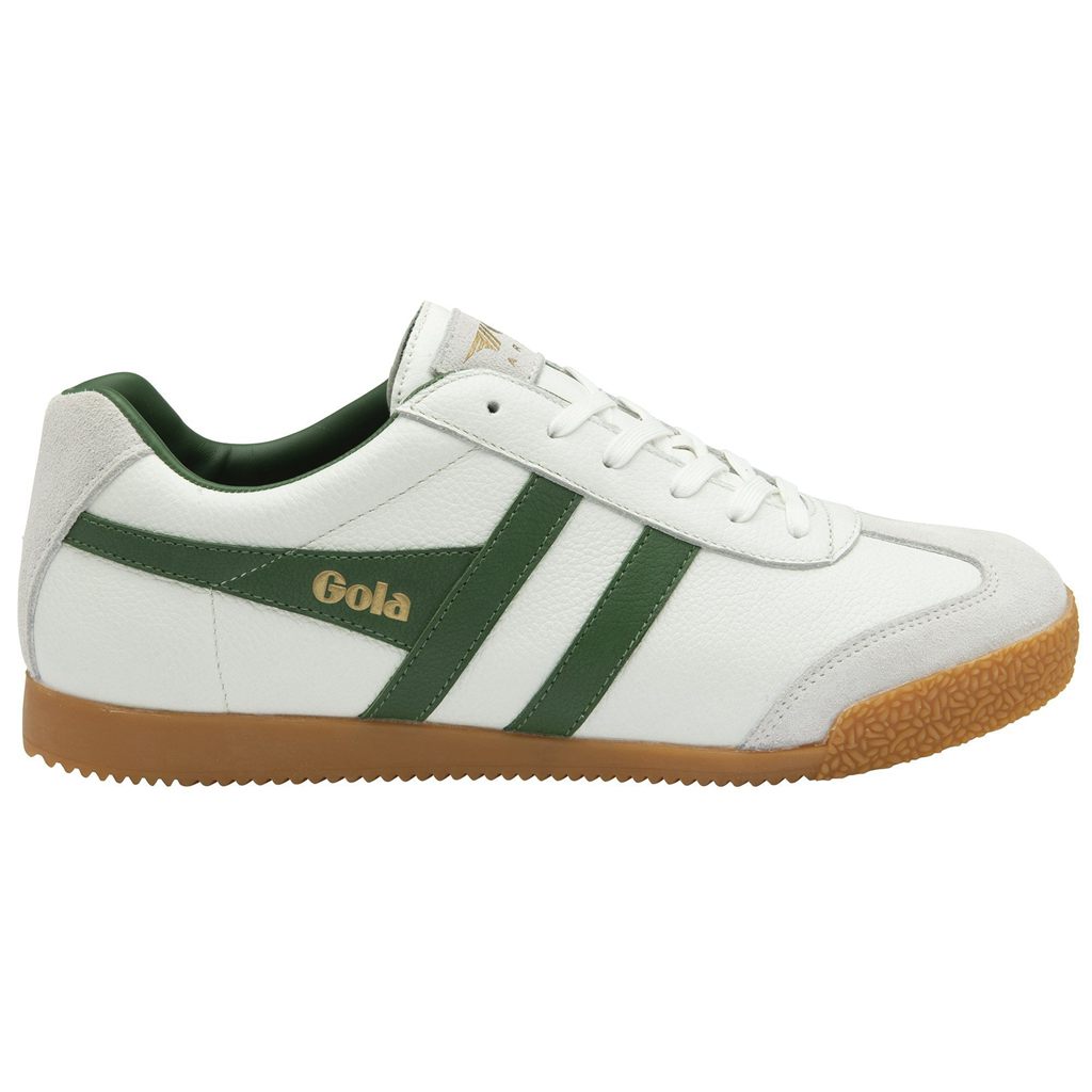 Gola Classics Harrier Leather Sneakers Wit Groen Groen Nederland | 612-FJALGI