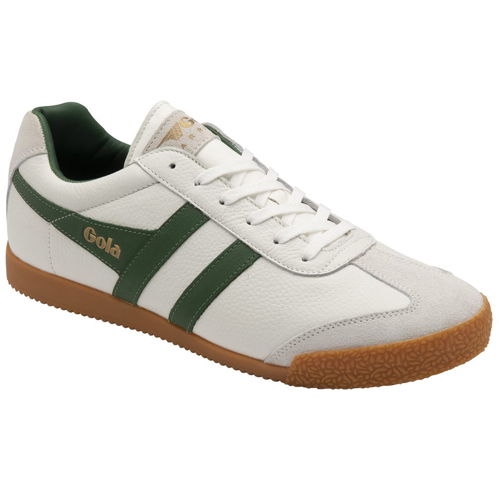 Gola Classics Harrier Leather Sneakers Wit Groen Groen Nederland | 612-FJALGI