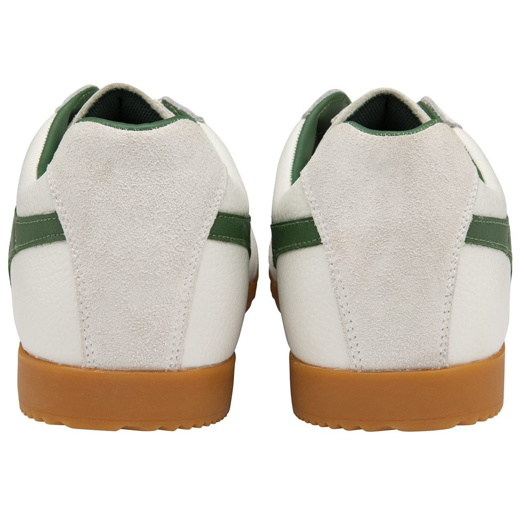 Gola Classics Harrier Leather Sneakers Wit Groen Groen Nederland | 612-FJALGI