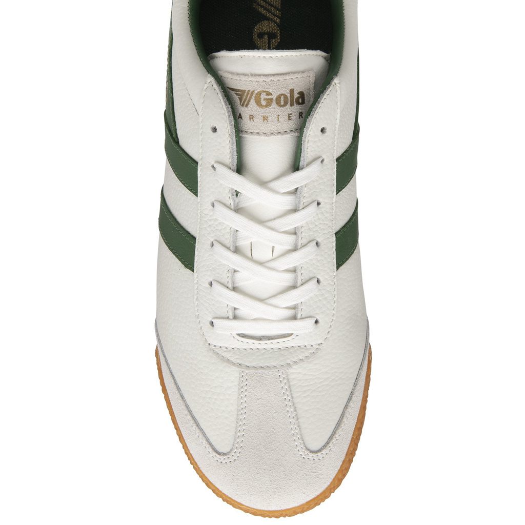 Gola Classics Harrier Leather Sneakers Wit Groen Groen Nederland | 612-FJALGI