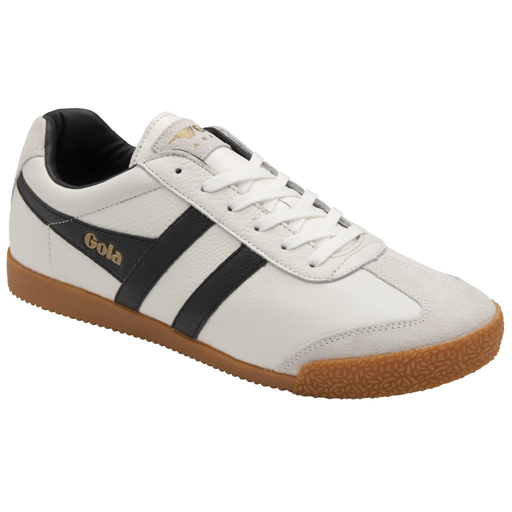 Gola Classics Harrier Leather Sneakers Wit Zwart Zwart Nederland | 613-EVJXAY