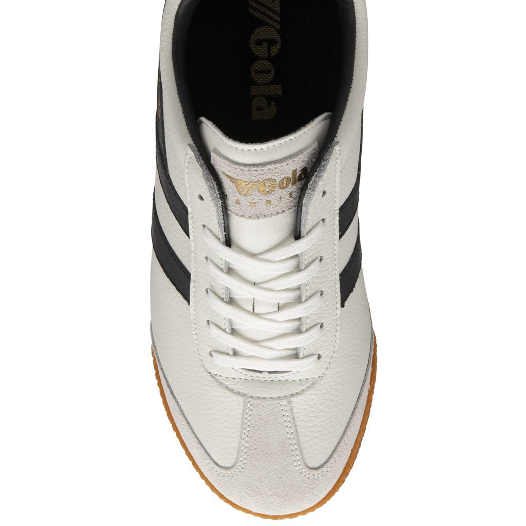 Gola Classics Harrier Leather Sneakers Wit Zwart Zwart Nederland | 613-EVJXAY