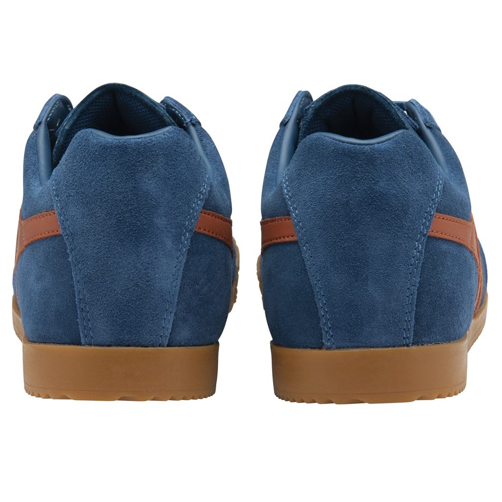 Gola Classics Harrier Suede Sneakers Blauw Oranje Nederland | 102-IVRDKX