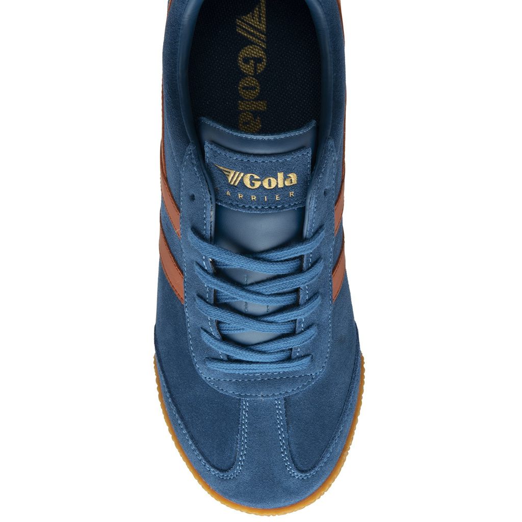 Gola Classics Harrier Suede Sneakers Blauw Oranje Nederland | 102-IVRDKX