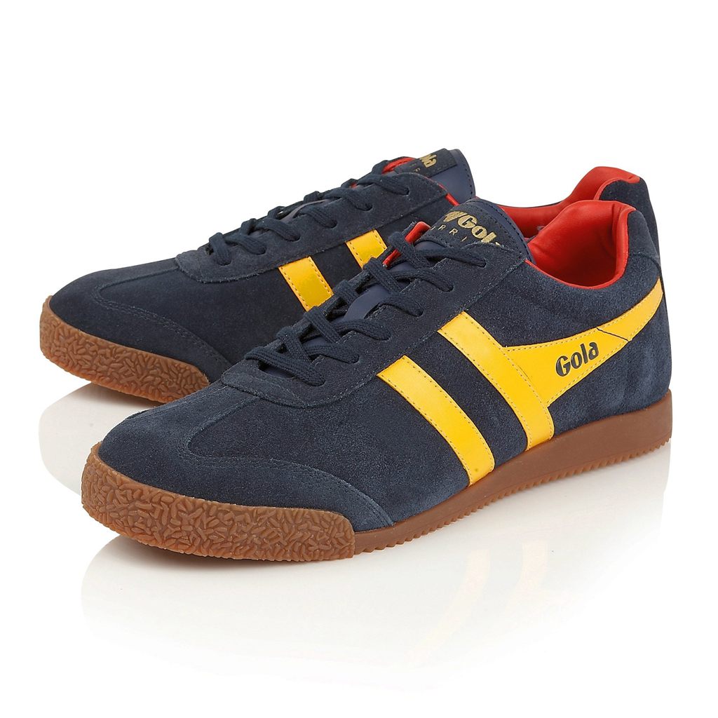 Gola Classics Harrier Suede Sneakers Donkerblauw Rood Nederland | 159-KVULXC