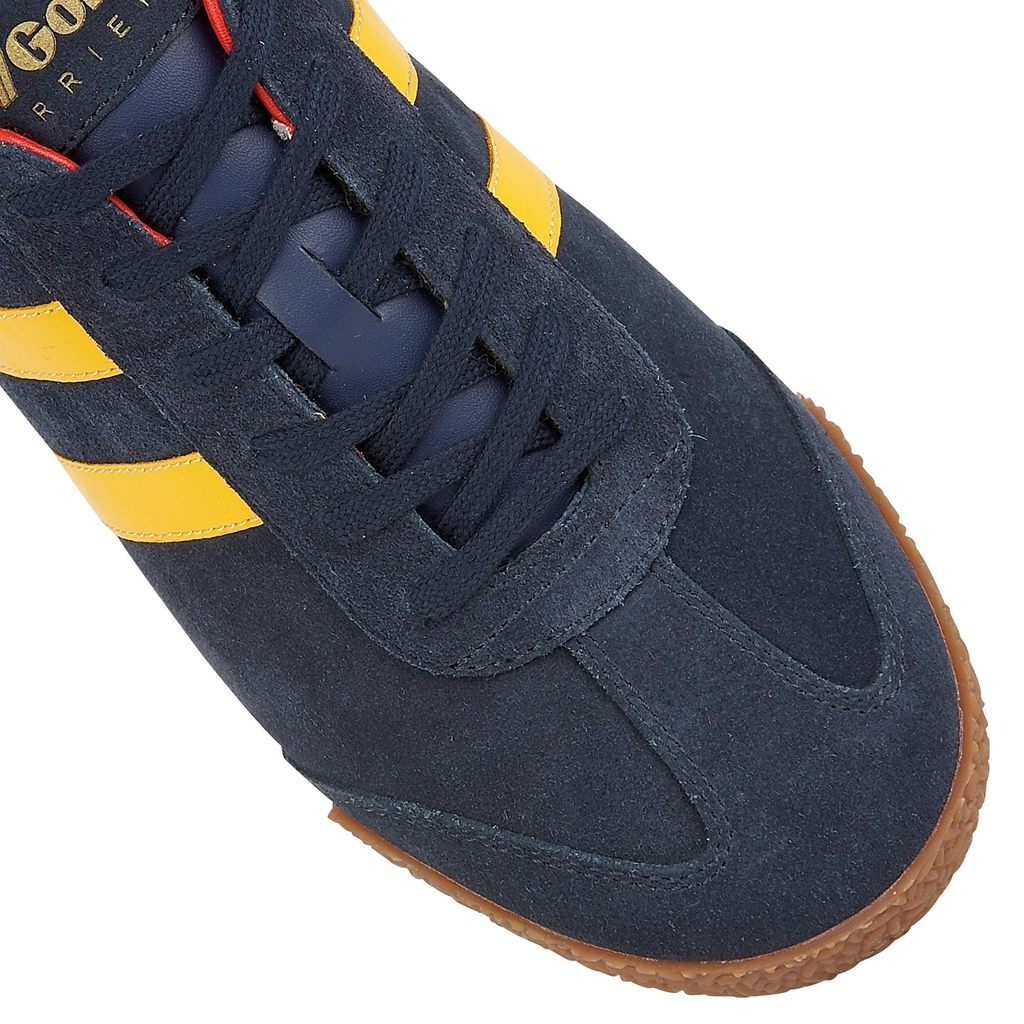 Gola Classics Harrier Suede Sneakers Donkerblauw Rood Nederland | 159-KVULXC