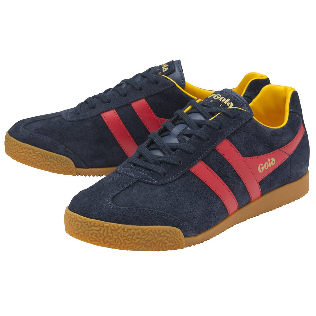Gola Classics Harrier Suede Sneakers Donkerblauw Rood Nederland | 035-BQLJHY