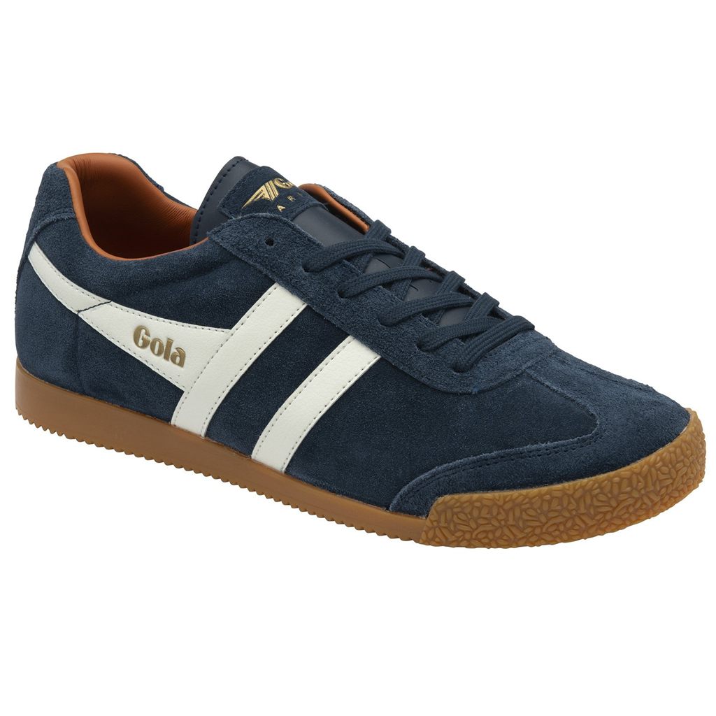 Gola Classics Harrier Suede Sneakers Donkerblauw Wit Oranje Nederland | 094-PZUWAN