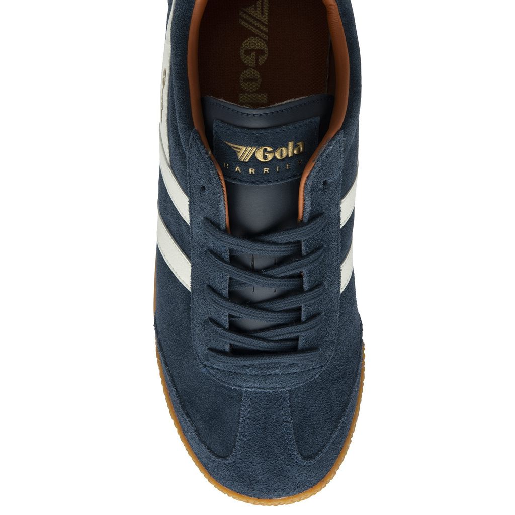 Gola Classics Harrier Suede Sneakers Donkerblauw Wit Oranje Nederland | 094-PZUWAN