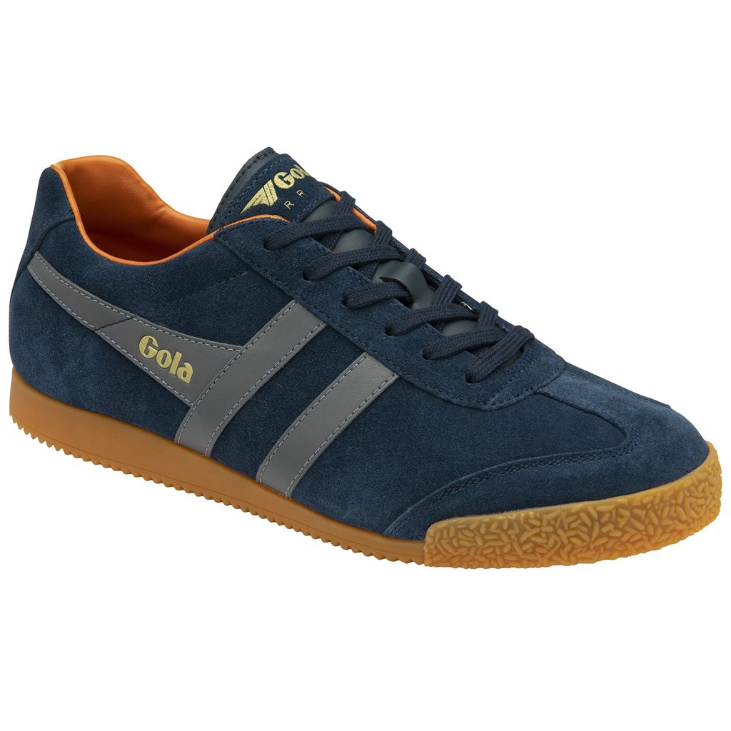 Gola Classics Harrier Suede Sneakers Donkerblauw Oranje Nederland | 935-LIUTCS