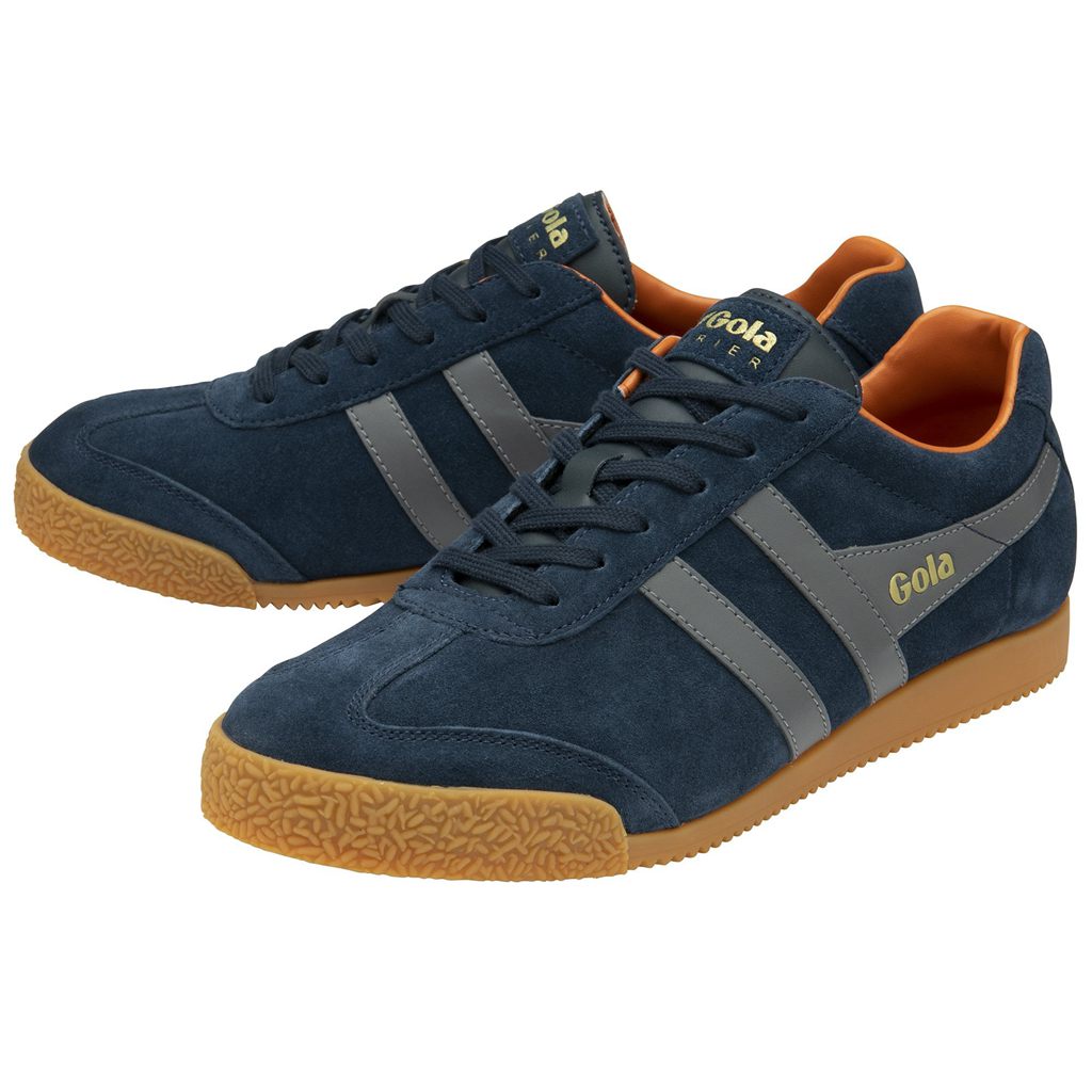 Gola Classics Harrier Suede Sneakers Donkerblauw Oranje Nederland | 935-LIUTCS
