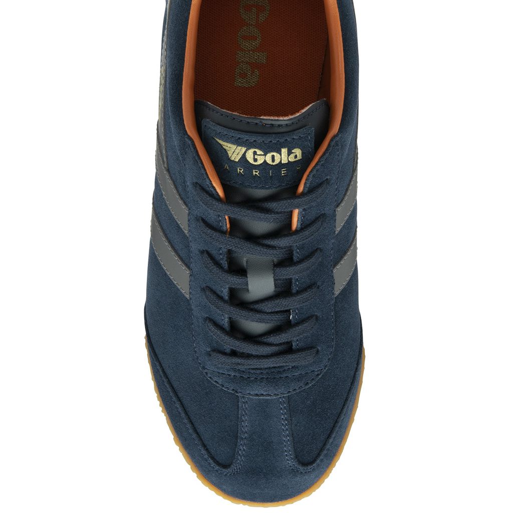 Gola Classics Harrier Suede Sneakers Donkerblauw Oranje Nederland | 935-LIUTCS