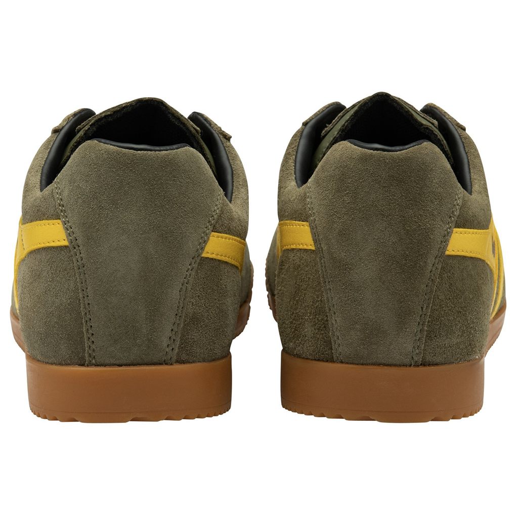 Gola Classics Harrier Suede Sneakers Khaki Zwart Nederland | 349-AFRIED