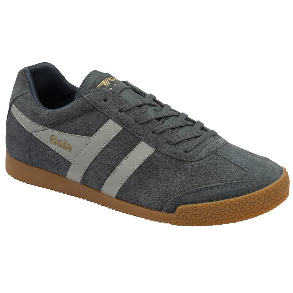 Gola Classics Harrier Suede Sneakers Lichtgrijs Donkerblauw Nederland | 690-CWMUKR