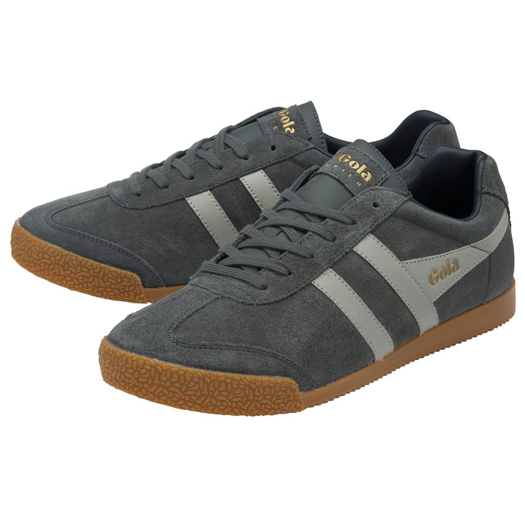Gola Classics Harrier Suede Sneakers Lichtgrijs Donkerblauw Nederland | 690-CWMUKR